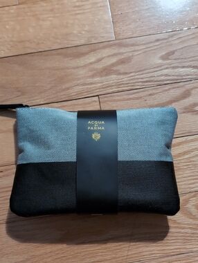 New Acqua Di Parma Black and Gray Two-Tone Toiletry Pouch